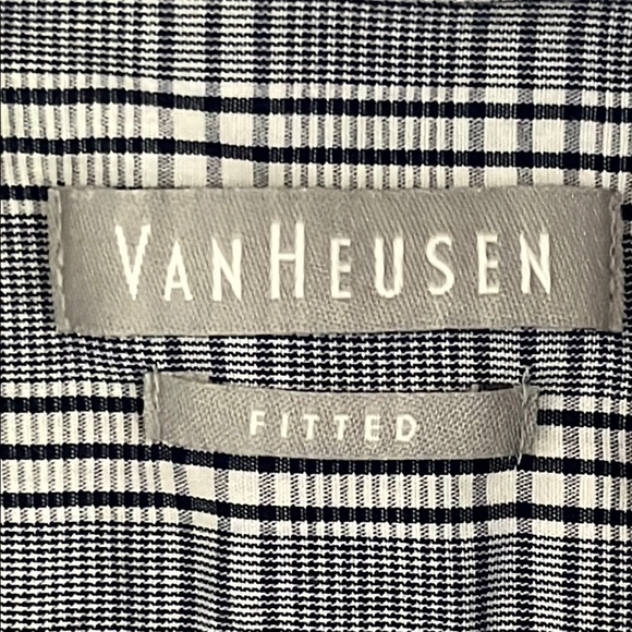 Van Heusen Blue Plaid Men's Shirt - Picture 5 of 5